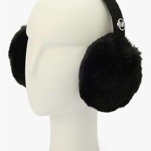 Michael Kors Black Plush Earmuffs